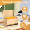 YEGEER Pencil Dispenser for Classroom, Wooden Pencil Holder for Desk,