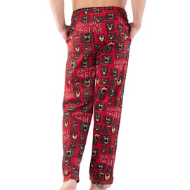 LazyOne Animal Pajama Pants For Men, Men's Separate Bottoms, Lounge Pants, Funny, Humorous (Don't Wake The Bear, MEDIUM)