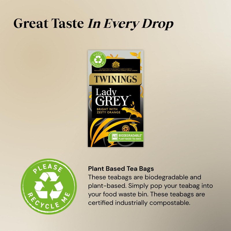 Twinings Lady Grey Tea Bright & Refreshing Black Tea with