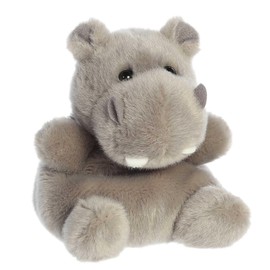 Aurora® Adorable Palm Pals™ Hunk Hippo™ Stuffed Animal - Pocket-Sized Play - Collectable Fun - Grey 5 Inches