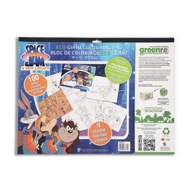 greenre Space Jam Eco Giant Colouring Pad 18 Pages 20x15 inches- Sticker Activity Page 100 Counts Stickers, Fun, Activity Sets for Children,Kids 3-10 Years Old- Under Tree Planting Program