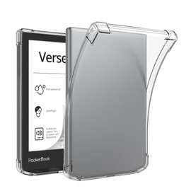 BOZHUORUI Clear Case for 6" Pocketbook Verse Pro Color e-Reader - Lightweight TPU Transparent Flexible Soft Back Cover for Pocketbook Verse Pro (Clear)