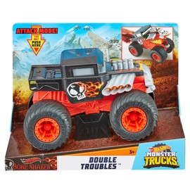 Hot Wheels Bone Shaker Monster Truck Double Troubles 1:24 Scale Transforming Trucks Ages 3 to 5