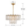 AGV LIGHTING CH010 Crystal Chandelier, Vintage Pendant Chandelier Lighting with