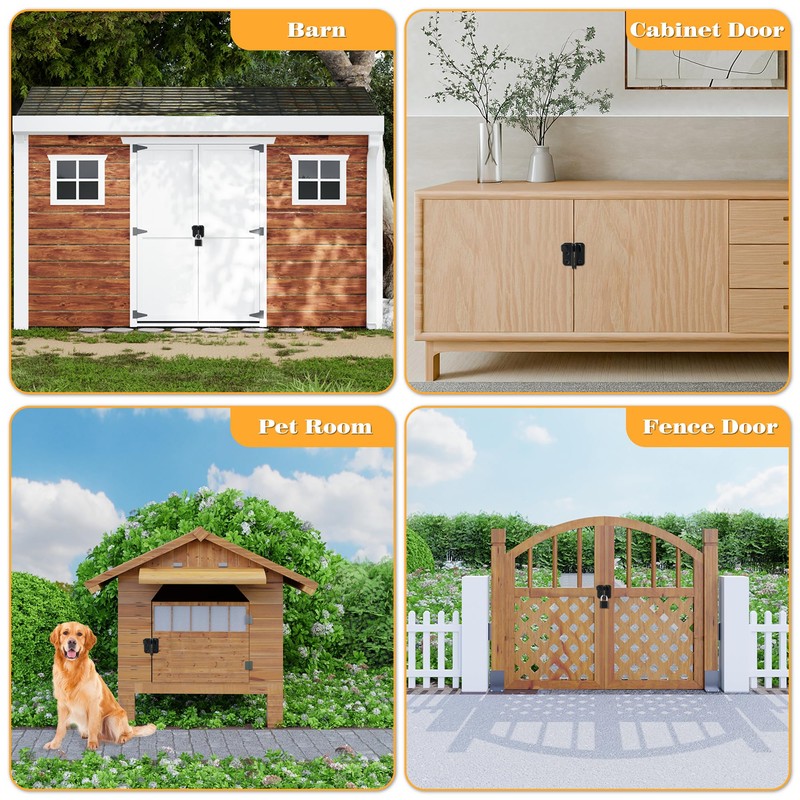 Alise Flip Latch Gate Latch Black,Shed Door Latch Barn Door