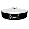 JGA Braut Stoffarmband schwarz - Satinarmband für Junggesellenabschied - Partyarmband