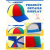 Jiuguva 4 Pcs Propeller Hat Set - Rainbow Clown Hats,