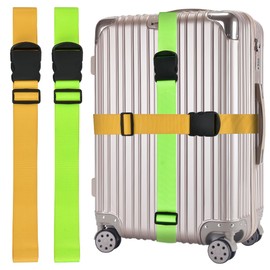 Pack of 2 Suitcase Straps for Suitcases, 2 m x 5 cm Suitcase Strap with Quick Release, Suitcase Straps, Travel Suitcase Straps, Adjustable Travel Bag Strap
