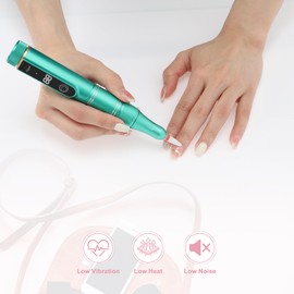 VOCOSTE Electric Cordless Nail Drill Kit, 35000RPM Nail Drill Machine, Green