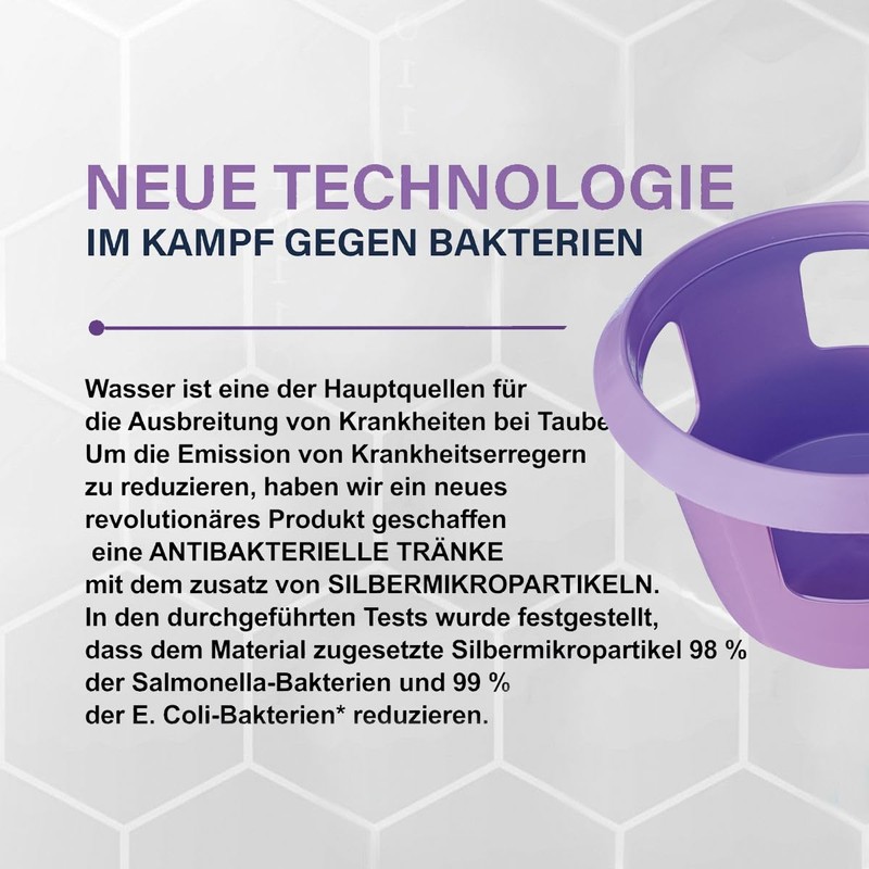 Taubentränke Kunststoff 1 Liter - ANTIBAKTERIELL