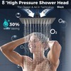 Shower Head, Rain Shower Head with Handheld ,High Pressure 8''
