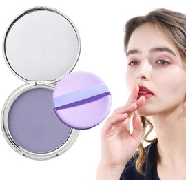 Polvo Matificador Cremoso Lavanda Maquillaje Mate Candy Bella Textura Seda Control de Aceite Elimina Brillo Facial Larga Duracion (Morado, Único)