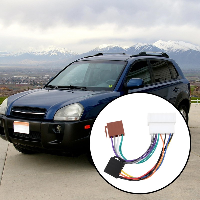 YINETTECH 2pcs Car Radio Adapter Cable ISO Harness Compatible with