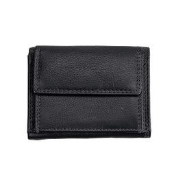 Josephine Osthoff 940 Women's Purse Small Wallet Men's Slim Coin Purse with Coin Compartment Genuine Leather RFID Protection, navy, coin purse