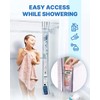 Skywin 1 Pack Shower Liner With Pockets, Hanging Mesh Shower