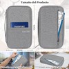 Porta Pasaporte, Organizador de Documentos de Viaje - Gris