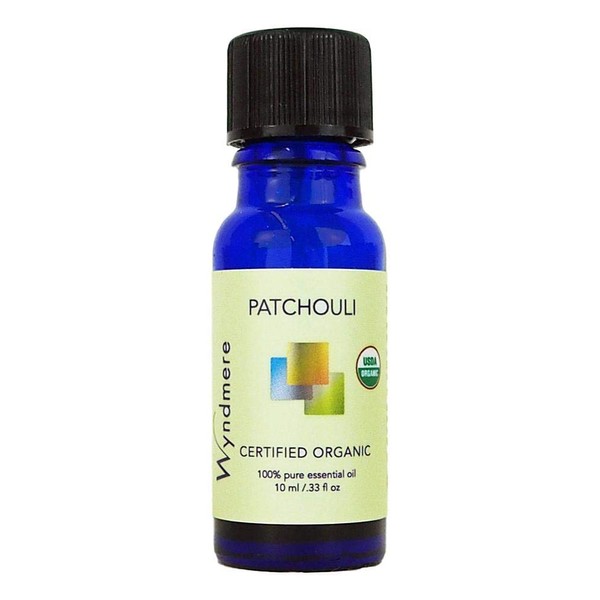 Wyndmere Patchouli Essential Oil - Certified Organic - 100% Pure Therapeutic Quality - 10ml - Made in USA