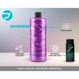 PrimoChill Vue - Computer WaterCooling Coolant, Visual Flow, Solid/Non-Transparent, Full Protection, PrimoPrep Included, Proudly Made in The USA - Violet