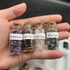 15Pcs Mini Wishing Bottles Chip Stone Set Crystal Tumbled Reiki