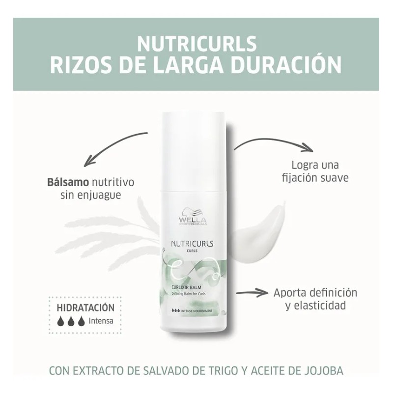 Crema Para Peinar Rizos Wella Nutricurls Curlixir 150 Ml