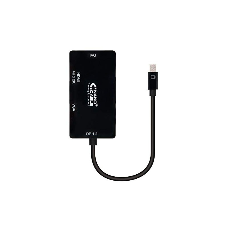 Mini DP to VGA/DVI/HDMI Converter 3 in 1 Black Length