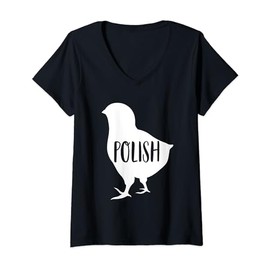 Womens Home Country Funny Polish Chick Women Girls V-Neck T-Shirt