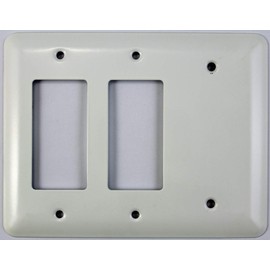 Mulberry Princess Style 3 Gang Combo Wall Plate - 2 GFCI/Rocker Openings 1 Blank