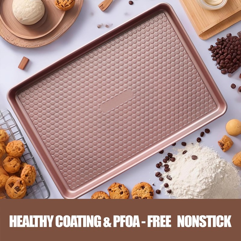 JOHO BAKING Large Baking Sheet Set (2 Pack) - Half