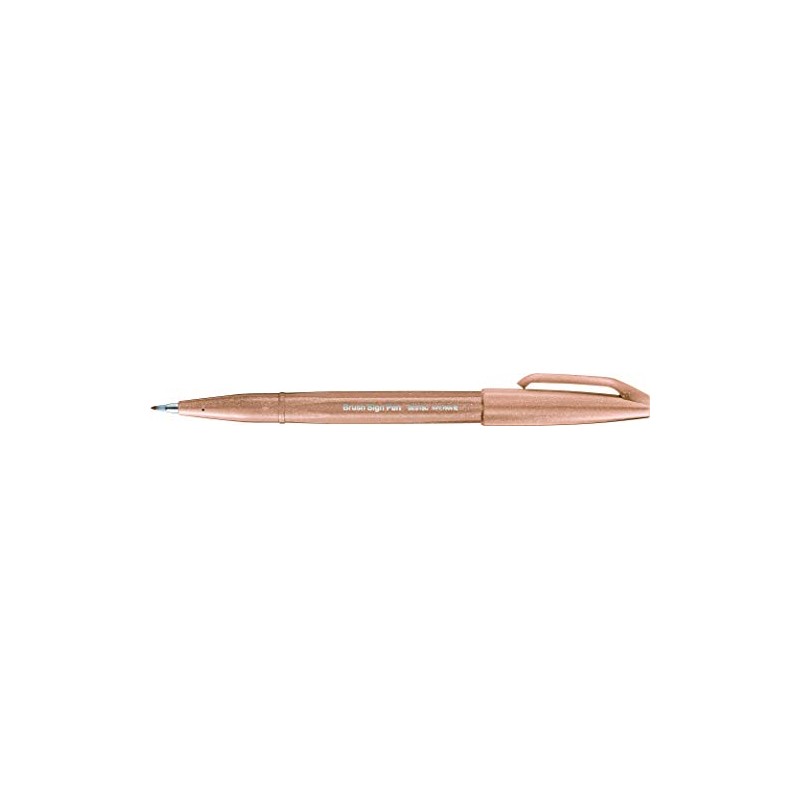 Pentel Brush Sign Pen SES15C-12, Fibre-Tip Pen, Brush-Like Tip, pastel