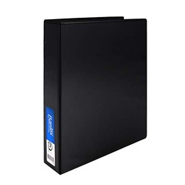 Bantex, Standard Insert Ring Binder A4, 3D Ring, 38mm, Cover and Spine Customiseable, Durable PP Cover, Black