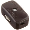Leviton Feed-Through Lamp Cord Switch 423-3K Brown