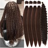 Dark Brown Braiding Hair Pre Stretched Color 4 Boho Hair