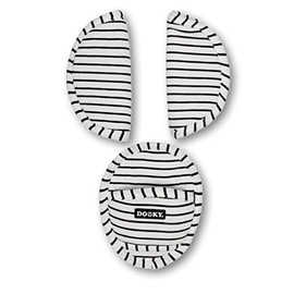 Dooky Seat Belt Pads for Baby Seats, Prams & Child Seats (Universal Fit Thanks to Velcro Fastening, Suitable for 3 and 5 Point Belts, Soft Padding Made of 100% Cotton), San Marino