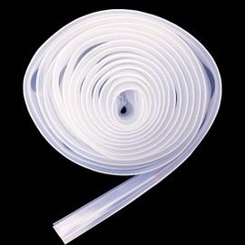 Shower Door Seal, 120 Inch Soft Frameless Glass Shower Door Side Seal to Prevent Shower Water Leakage for 10mm (3/8") Glass Door