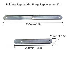 2pcs Folding Step Ladder Hinge Replacement Kit,Herringbone Ladder Tie Rod Ladder Accessories, Silver