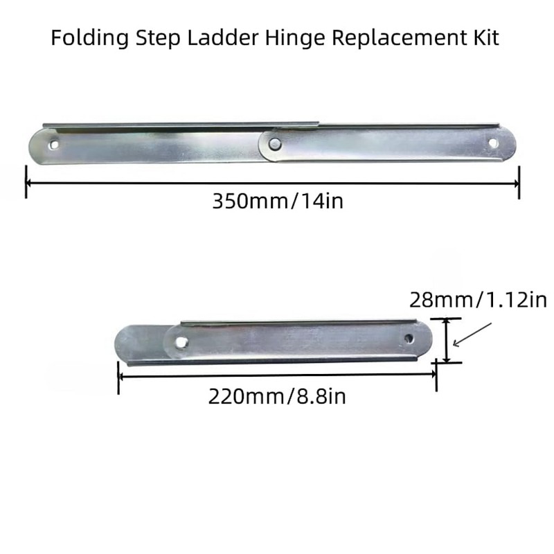 2pcs Folding Step Ladder Hinge Replacement Kit,Herringbone Ladder Tie Rod