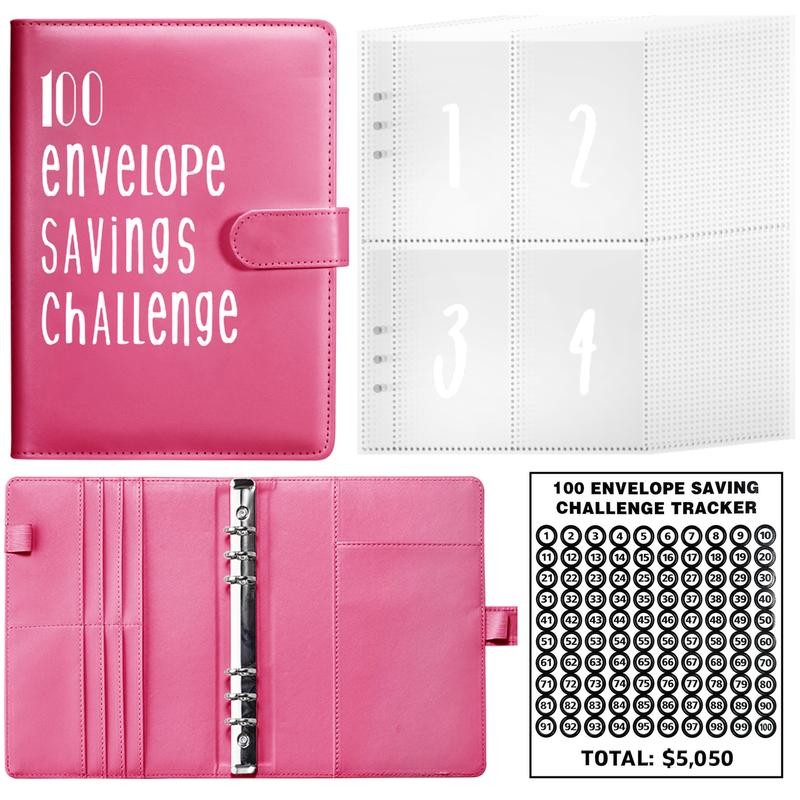 100 Envelopes Money Saving Challenge, Money Saving Planner Cash Envelope