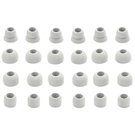 Zotech 12 Pair (24 Piece) Replacement Earpads Eartips Earbuds Eargels for Powerbeats3 Wireless Earphone, SML 3 Sizes 9 Pair Earbud Tips & 3 Pair Double Flange Tips (Gray)