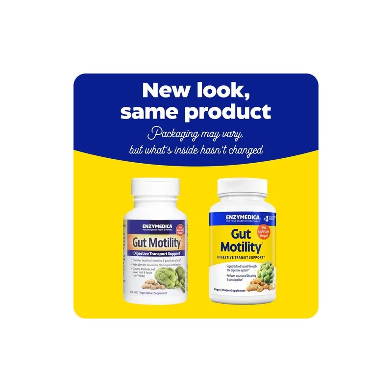 Enzymedica Gut Motility Refuerzo Gastrointestinal 30cap Sabor Sin Sabor