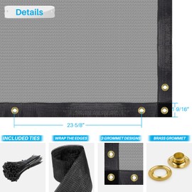 Patio Privacy Screen Fence 5' x 108' Heavy Duty Fence Panels Mesh Shade Fencing with Brass Grommets and Zipties, Safety Temporary Netting Cover for Balcony Garden Backyard Outdoor, Light Gray
