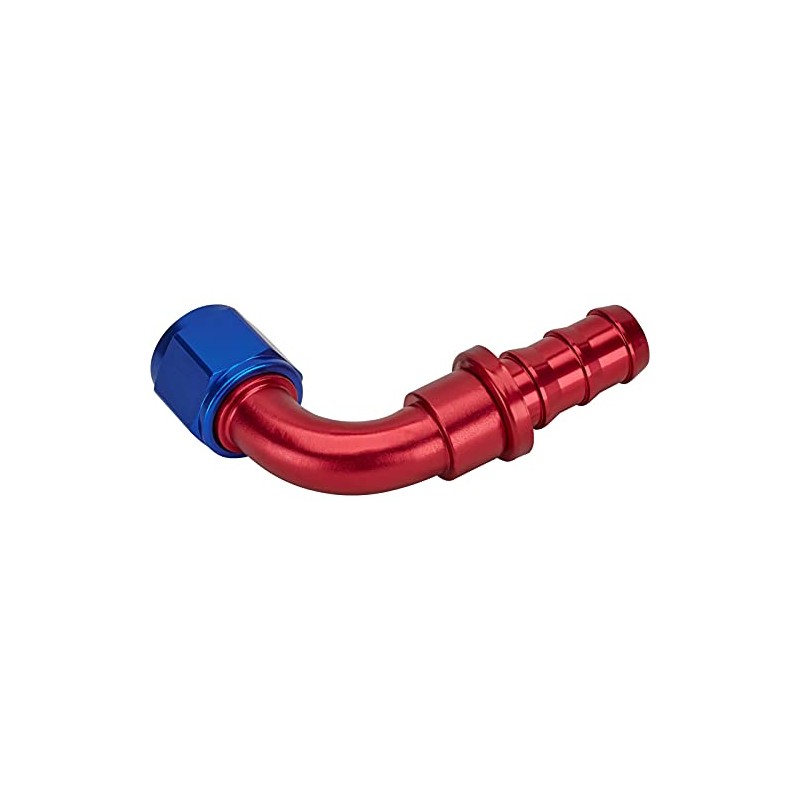 90 Degree Socketless Push-On Hose End, -10 AN