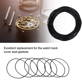 Sealing Rings Ring Thickness 0.6 mm, 200 Pieces O Ring Waterproof Rubber Seal Seal for Watch Back Repair Tool Watch Accessories, Flexible Rubber Material, (0.6 mm Waterproof Ring)