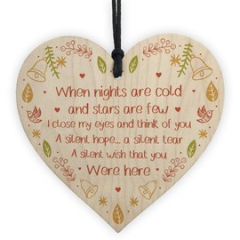 RED OCEAN Handmade Memorial Plaque Heart Mum Dad Nan Memorial Sign Remembrance Plaque