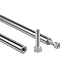 2 pcs 12 mm x 200mm Chrome Plated Linear Rod with M6 Hex Socket Cap Screw Bolt