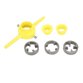 3Pcs NPT Die Set PVC Thread Maker Tools Kit (1/2 inch, 3/4 inch, 1 inch) With Plastic Pipe Die,Round Die