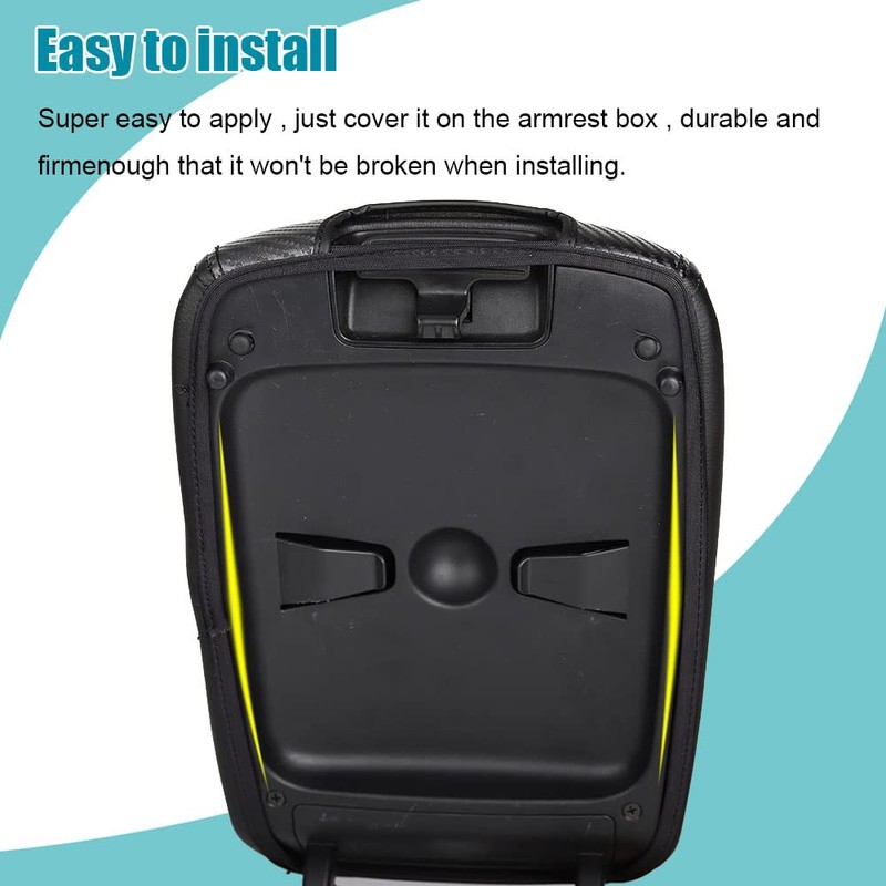 LEXLEY Center Console Pad Armrest Box Cover Waterproof Anti-Scratch Leather