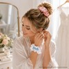 2 Pcs Bride Hair Solid Scrunchies for Women Accessories to