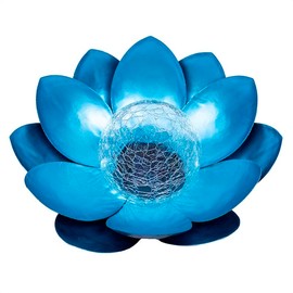 FOREVER Solar Lights for Outdoor Solar Blue Lotus Garden, 3000 K, 600 mAh Ni-MH, Solar Light Lotus, Garden Decoration, Outdoor Decoration, Lighting, Solar Decoration