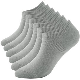 SHEKINI 3 Pairs Womens Ankle Socks Cushioned Sports Trainer Socks Low Cut Performance Athletic Socks Breathable Running Socks Casual Sports Running Fitness Moisture Wicking, Grey