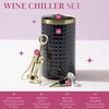 Paris Hilton Wine Bottle Chiller Set, Insulated Double Wall Chiller,